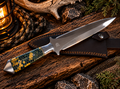Gibson Blades 13" Fixed Blade Dagger – Green & Gold Honeycomb Handle
