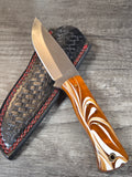4" 3/4 blade, 9" overall length full tang, resin handle