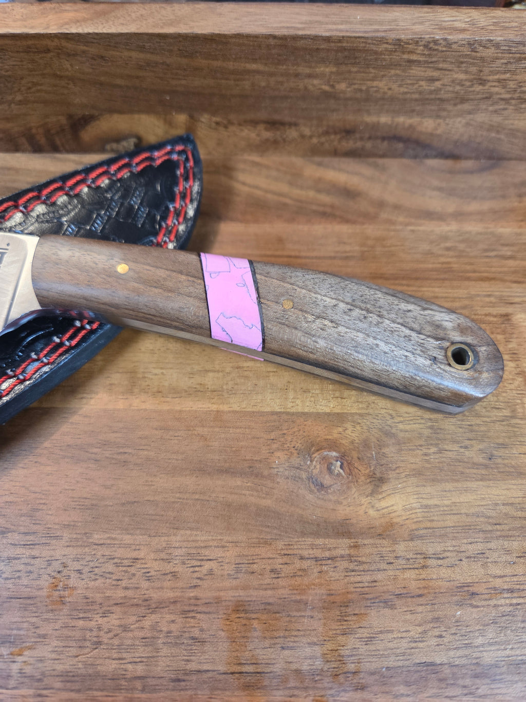 8inch Mirror finished with pink stonework