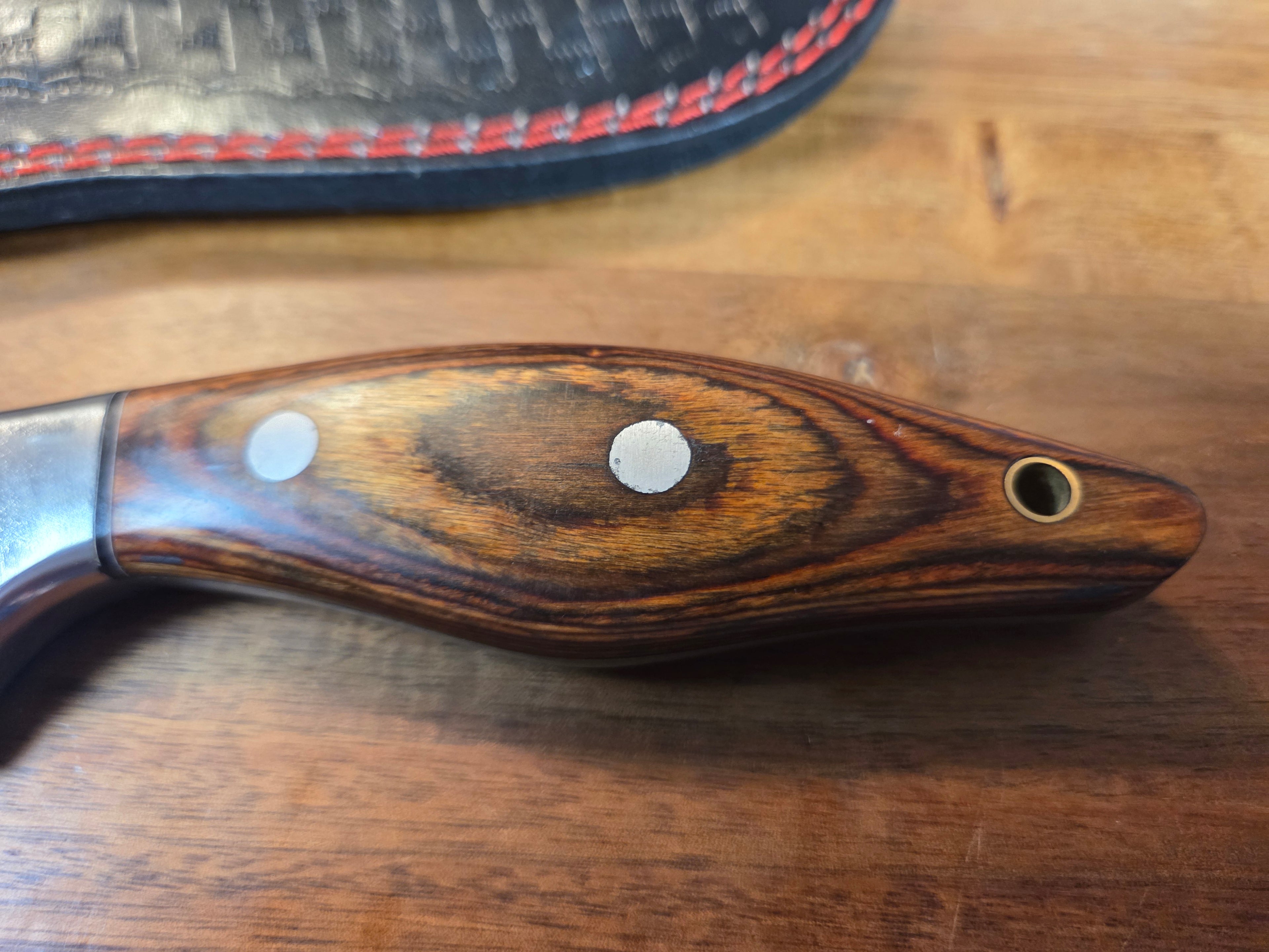 9 inch Damascus with wenge wood