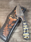 3" blade, 7" 1/2 overall full tang, matchstick micarta handle